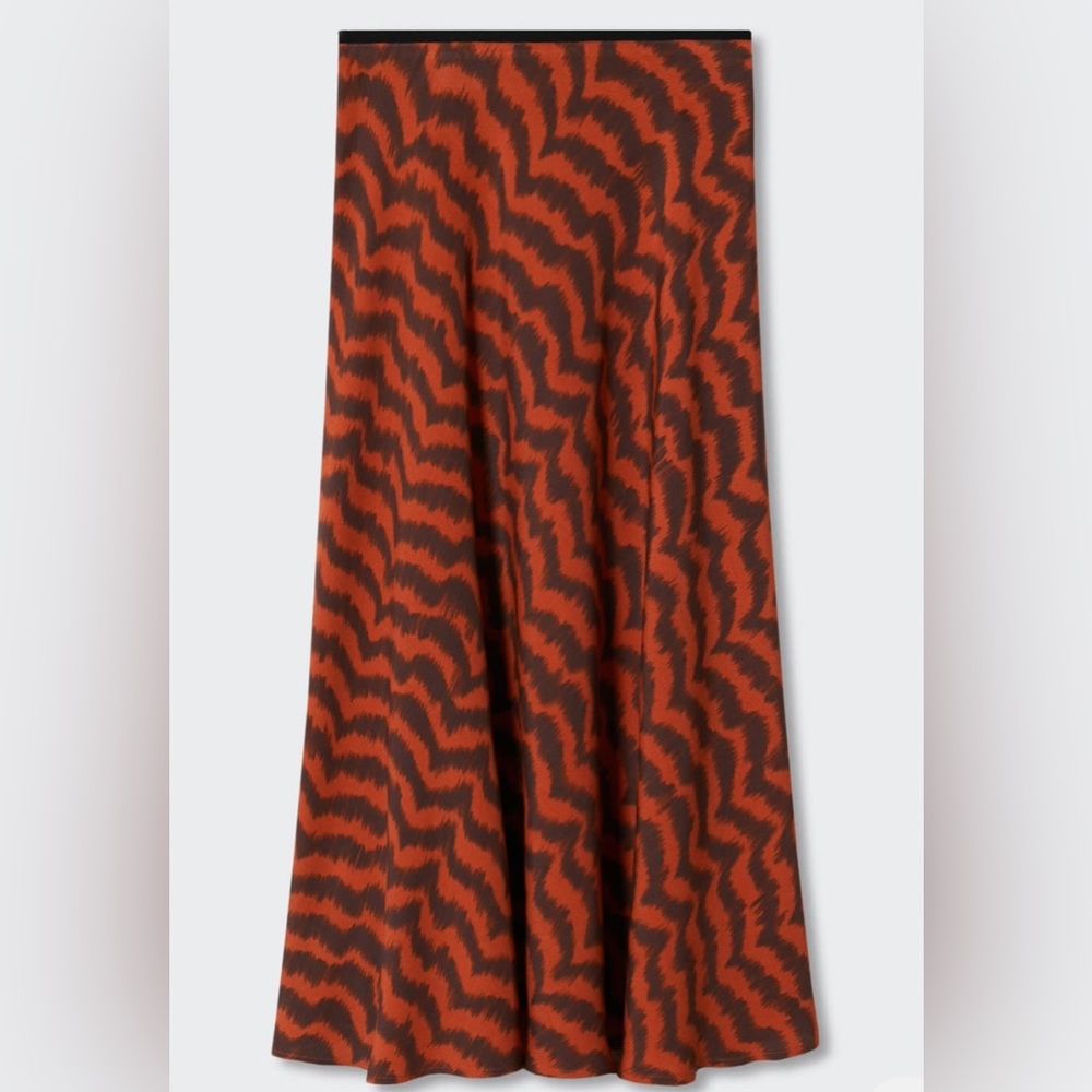 MANGO Printed midi skirt